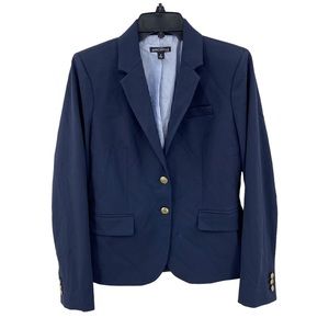 J. CREW Blazer Schoolboy Jacket J4548 Navy Blue